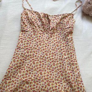 Reformation Womens Yellow and Red Dress